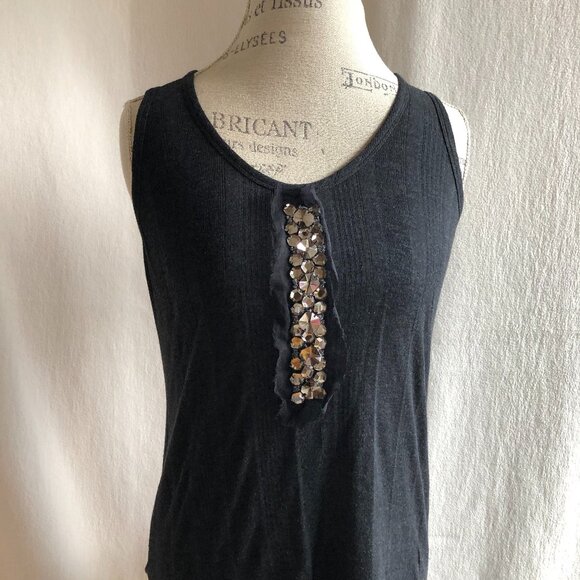 AUTHENTIC Vera Wang Embellished Tank Top: Size S - Picture 2 of 14
